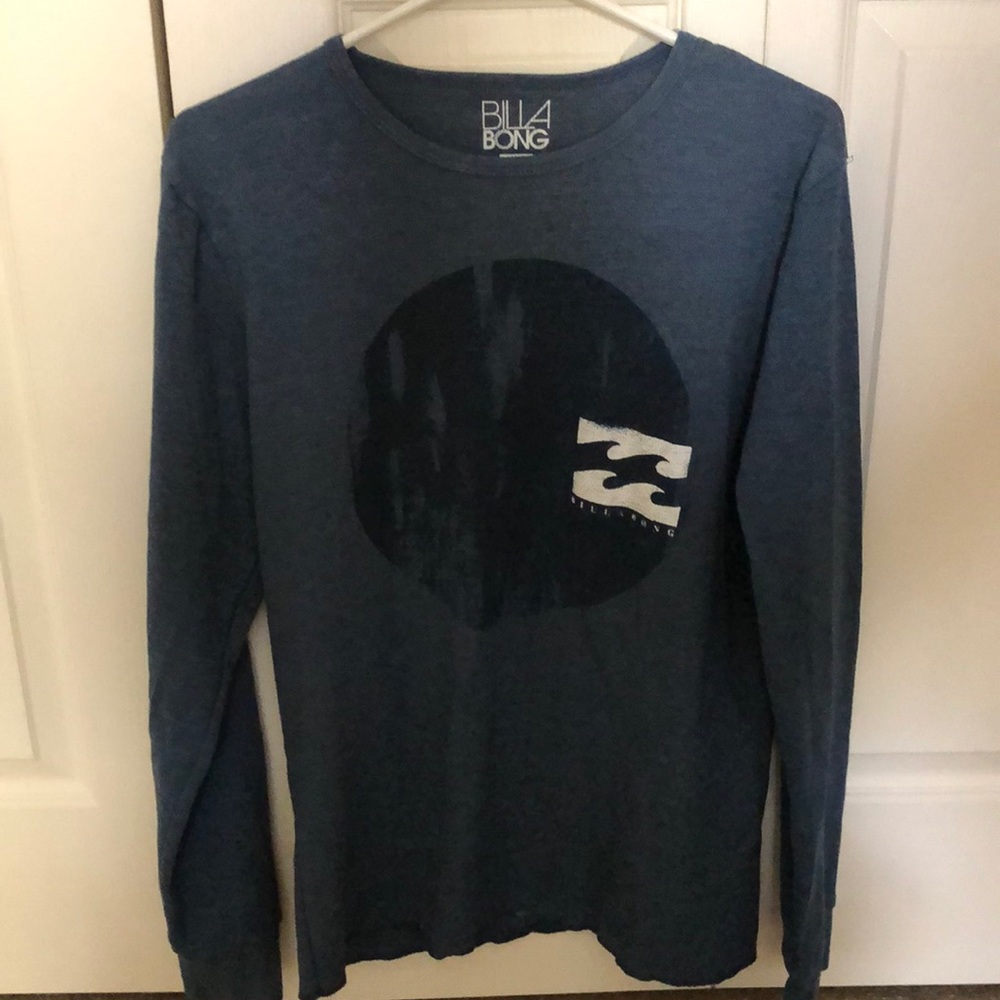 Men’s long sleeve blue  Billabong shirt. Size large